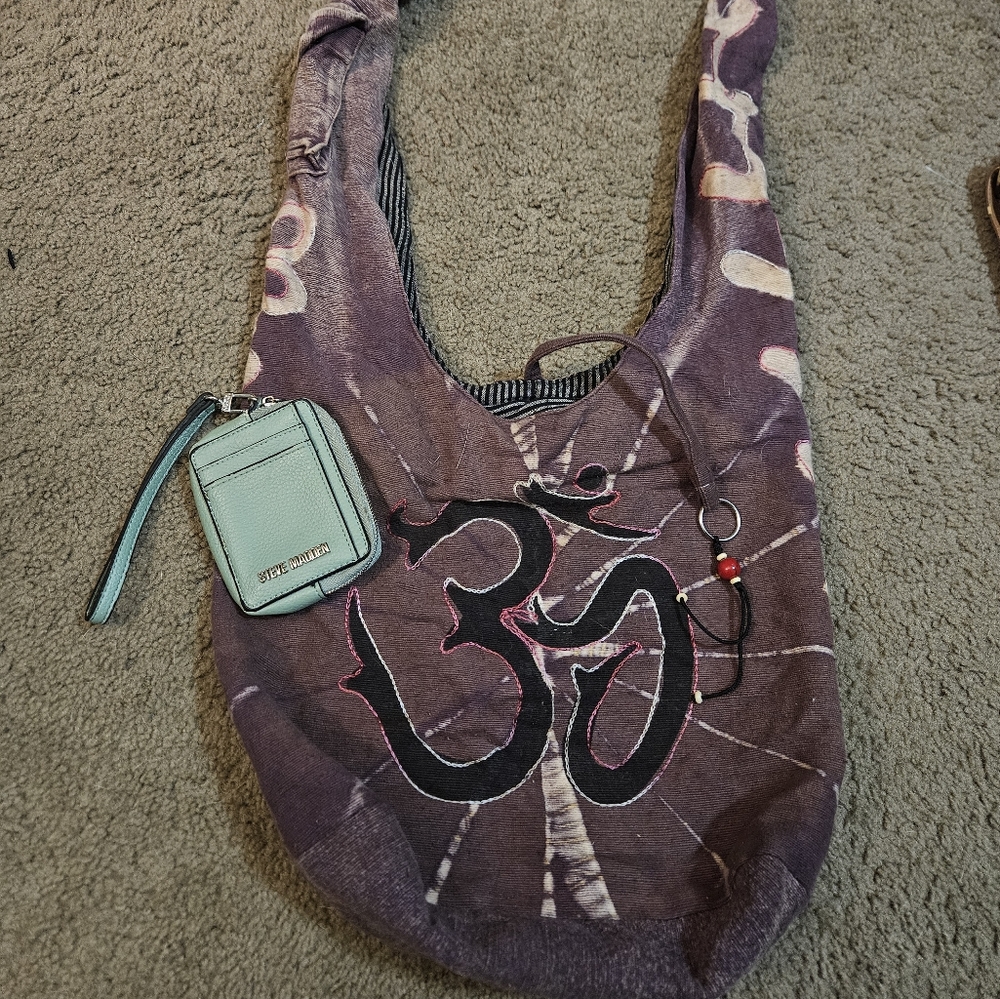 Om Symbol Sack-like Purse Bag, FREE Steve Madden Wallet